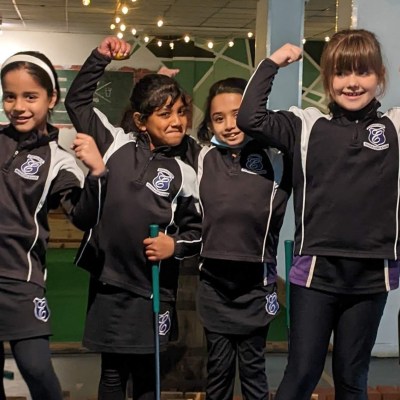 kids posing for photo