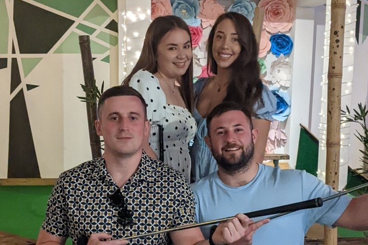 group posing for photo