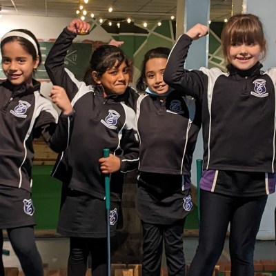 kids posing for photo