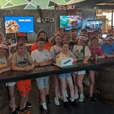 group of kids at table