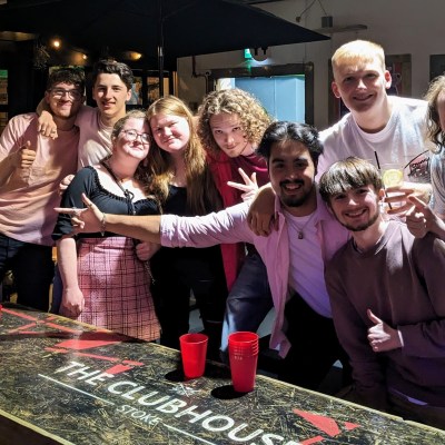 group posing for photo