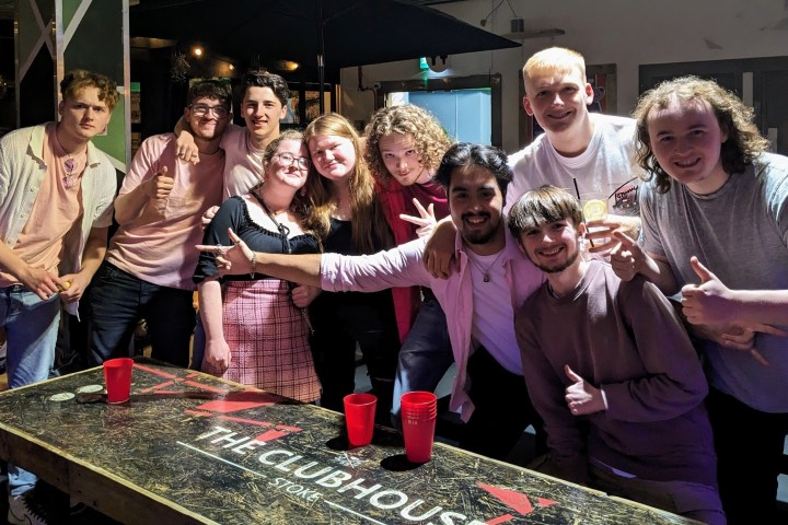 group posing for photo