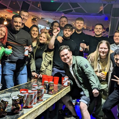 group posing for photo