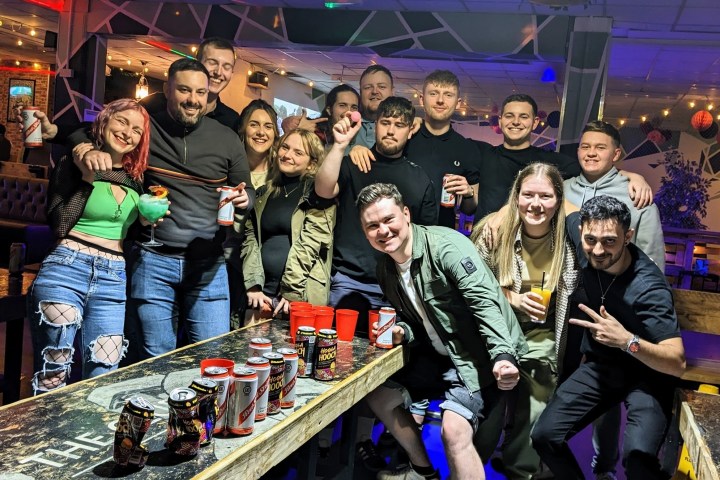 group posing for photo