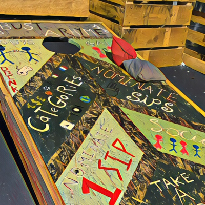 a close up of a sign