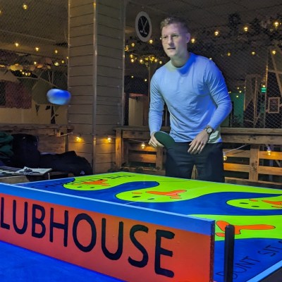 a group of people sitting at a table