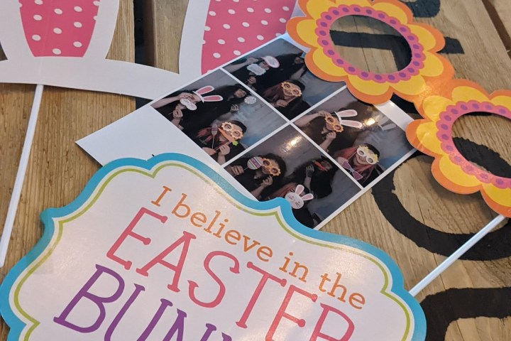 a stack of flyers on a table