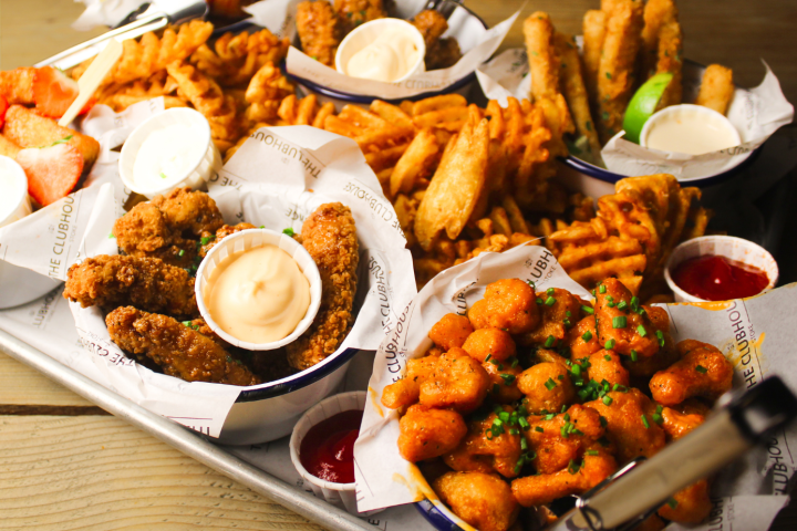 Platter of tasty tapas-style street food
